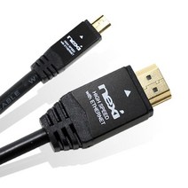 마이크로HDMI to HDMI 케이블 메탈형 케이블/HP 레노버 LG그램 노트북 SK큐브빔/스마트빔 연결선/삼성시리즈9 티비 모니터 연결 케이블, 2m