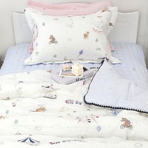 아르떼베딩 키즈 차렵이불 SS 먼지없는 부드러운 모달 100% 국산 유아 침구_꿈동산, 블루