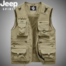 JEEP 지프 스프릿 작업복 조끼 남성 야외 촬영 조끼 멀티포켓 캐주얼 낙씨 조끼