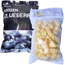 힘찬푸드 프리미엄 냉동과일, 1세트, 29_블루베리1kg+파인애플1kg