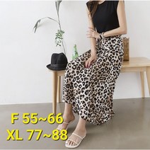 훌치마 빅사이즈호피스커트 호피 페이즐리 도트 시원한 스커트 F55~66 XL77~88