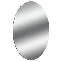 벽거울 욕실거울 작은 아크릴 거울 3D 왜곡 반사 자기 접착 스티커 27x17cm 홈 벽 장식용 데칼, 은색 타원형