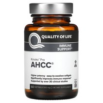 Quality of Life Labs AHCC RX 300mg 소프트젤 60정, 1팩, 60개