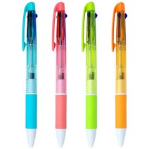 [파스텔 삼색볼펜]3색 1.0mm 흑색 적색 청색 중성 오피스 직장인 학생 필기용 멀티볼펜, 민트