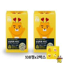마이니 어린이 비타민c 츄어블 생생톡톡 비타c 정 고용량 수용성 비타민 씹어먹는 캔디 구미 천연 맛있는 키즈 온가족 어린이 유아 돌아기비타민씨 바이타민 레몬맛 식약청인증, 2박스, 108정