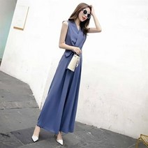 점프슈트 JoinYouth OL 점프 슈트 여성 하이 웨이지 솔리드 밴드 V 넥 작업 패션 바디 보우 여름 Ropa Mujer Korean J807