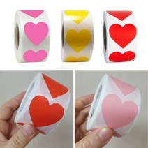 6종 하트스티커 빅사이즈 다꾸 답례품 감사 마스크스티커, 05. 빅연핑크하트[425] 3.8cm 100pcs