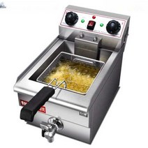 업소용 튀김기 프라이드 치킨 튀기기 노점 핫도그, 이중기통 전기난방 12L+12L