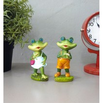 침대 책상 가구DP장식 개구리피규어2P 데코 소품 카페 서재방 빈공간 꾸미기 사무실