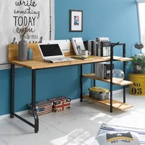 데스커책상 원룸책상 원목 H형 책상 3단 1460, 상세페이지 참조