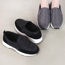 르벨슈 겨울신발 속기모 방한화 여성 패딩슬립온 스니커즈