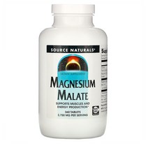Source Naturals 마그네슘 425mg 말릭산 360정 1개, 3개