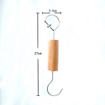 의류매장 옷가게 s형 후크 여성복 소품걸이 s자고리 우드 원목 인테리어 장식 걸이 27cm 5개 세트, free, 길이27cm-5개세트