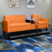 체어 당구장 소파 3인용 대기의자 볼링 휴식 관람, 3인 오렌지