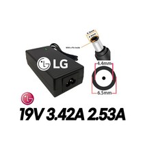 LG모니터M235IPS M235IPS-PN M235IPSM MX235IPS MX235IPSM MX238 MX238DM MX235D MX235DM전용 19V 3.42A어댑터, 어댑터 + 3구원 파워코드 1.0M, 1개