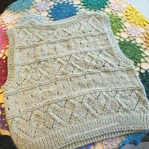 하트시그널 베스트 세븐이지 DIY 패키지/뜨개 베스트 조끼 뜨기, 색상:770.진브라운