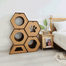 아임헥사곤 캣파트 패키지모음 친환경 박스 캣타워 고양이 놀이터 스크래쳐 숨숨집 공간 DIY, 8P(정육각6 반육각2 카펫4 스크레쳐1)