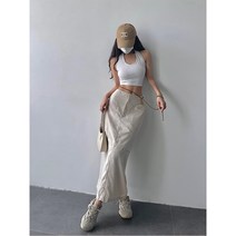 카고 YoungGirlDay 미국식 스트릿루즈핏 맥시롱스커트