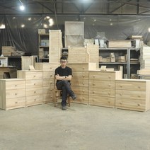 솔루션 삼나무 원목 서랍장 600 800 4단 5단 옹이 없는 옷장, 800 사이즈, 깊이 450