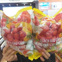 베트남 내수용 뉴초이스 리치 열대과일 혼합맛 젤리 NewChoice Rau Cau 1kg, 1개