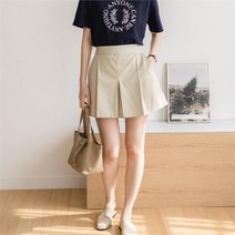 셀러허브(잡화) 여자 프레피 포멀룩 U넥 필기체 연보라 반팔티