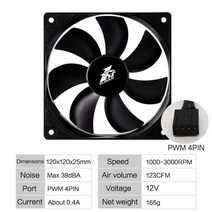 채굴기 듀얼 볼 베어링 12cm 고속 케이스 냉각 팬 4pin pwm btc 마이닝 머신 컴퓨터 섀시 120mm 대형 공기 흐름, 씨엔, pwm 4pin