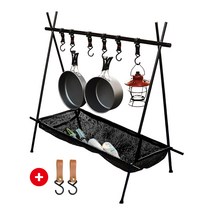 캠핑페이지 인디언행어 캠핑 선반 접이식 아이언행어, 1단