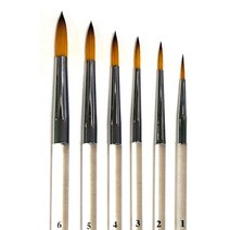 PGM1*^몰투명세필 350(환) 4호 미술용붓 수채화둥근 수채화용 세밀작업 둥근 미술 세필 가는^*1췤pgm, a^^*옵션없슴