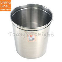 Kitchen 사무실 오픈형 스텐 휴지통 심플 사무실 주방 쓰레기통 위생 뚜껑없는 화장실 휴지통, ♡깡통 오픈 휴지통 대♡, [ 1개 ]