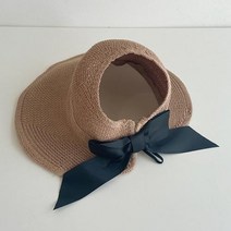 리츠제이 프레아햇 리본 돌돌이 라탄 밀짚 썬캡