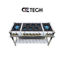 오즈테크 업소용 가스렌지 1500 양타 간택기 친환경 세라믹 버너 LPG LNG 화구 인터넷 전용 모델, LNG(도시가스), 1세대 무쇠화구, 일반A타입-줄석쇠