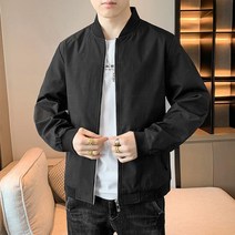 남자블루종 봄 점퍼 항공점퍼 바람막이 체크 캐주얼 자켓