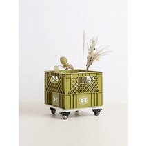 롬버스 캠핑 하이브로우 캐리어 밀크 우유박스 캐스터 랙 캐스터랙, 밀크박스 캐스터렉(블랙)