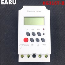 전기릴레이 부품 KG316T-II 25A LCD 디지털 프로그래머블 전자 타이머 시간 스위치 릴레이 컨트롤러 마이크, 04 AC 220V