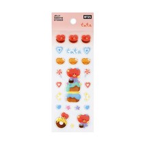 BT21 미니니 스위티 젤리 투명 다꾸 폴꾸 에어팟 스티커 꾸미기, 타타