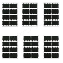 6pcs 칠판 칠판 칠판 칠판 스티커 공예 벽 항아리 라벨, 노란색