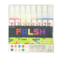 투코비 falsh 형광 화이트 블랙 윈도우마카펜 8색 세트, 10set