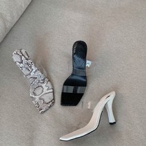 여성 슬리퍼 투명밴드 뱀피 하이굽 신발 패션잡화-735056hn