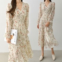 르엠마 티스리 하객룩 정장룩 모임룩 여자쉬폰 여성쉬폰 간절기원피스 긴팔원피스 롱원피스 프릴원피스 플라워원피스 봄원피스 쉬폰 원피스