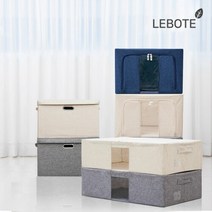 [당일출고] 레보떼 패브릭 리빙박스 수납정리함 55L 옷정리, 02.55L 그레이(Gray) 1p