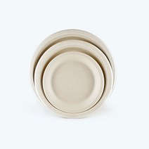 더모아 펄프도시락 원형 펄프 접시 3종 1