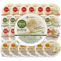 CJ 햇반 현미쌀밥 쌀눈가득쌀밥 발아현미밥 흑미밥 매일잡곡밥 210g X 24개, 쌀눈가득쌀밥 12개(210g)_발아현미밥 12개(210