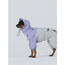 산책용 바람막이(우비겸용)_미니핀 라인_그레이퍼플, M