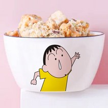 캐릭터 짱구는 못말려 도자기 식기 밥그릇+스푼, 옵션1