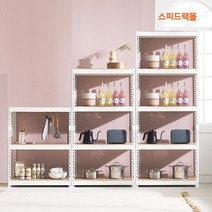 스피드랙 3단 4단 5단 화이트 앵글 철제선반 무볼트 조립식 선반 베란다 펜트리 선반장 창고 수납 다용도, 4단   600   400   1200