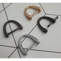 가방 연결부위 디형 열쇠고리 공예장식오링 가죽공예, 1개, 실버