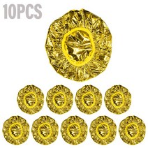 은박단열재 바닥 단열재 외벽 스티로폼 10Pcs 샤워 캡 단열 방수 알루미늄 호일 탄성 샤워 캡 미용 살롱 욕, 01 Gold