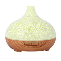 캔들램프 아로마램프 디퓨저 550ml 아로마 테라피 에센셜 오일 우드 그레인 원격 제어 초음파 가습기 7 색 라이트, AU, 01-01