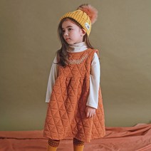 여아용 누비자수 원피스