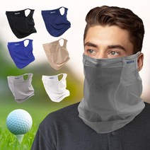 양면 메쉬 여름 햇빛가리개 귀걸이형 골프마스크 멀티스카프 자전거 햇빛가리개 오토바이마스크, 회색, 잔줄